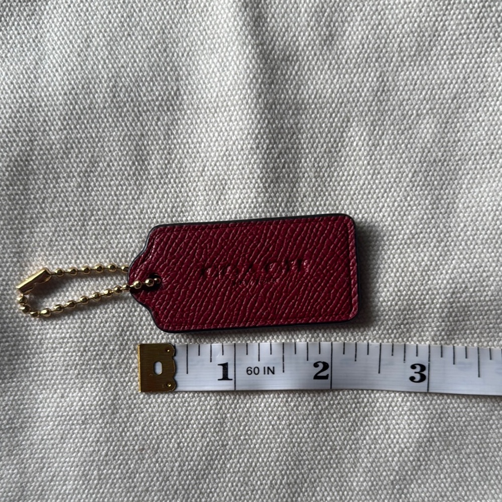 Coach Red Leather Hang Tag